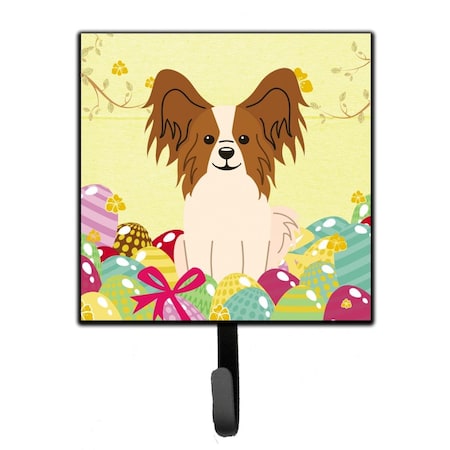 Jensendistributionservices Easter Eggs Papillon Red White Leash or Key Holder MI1530343